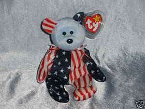 1999 Ty Beanie Baby Spangle Blue Face June 14,1999  