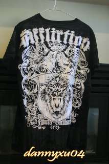 Affliction BLACK Live Fast Lion T Shirt NWT M L XL  