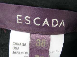 ESCADA Black Wool Blend Wide Leg Pants Slacks Sz 38  