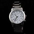 Trendy Silver Dial Wilon Classic Style Mens Stainless Steel Quartz 