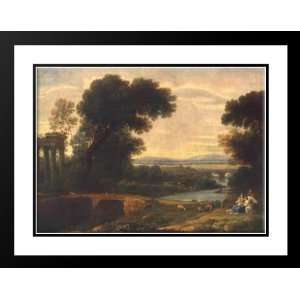 Lorrain, Claude 36x28 Framed and Double Matted Landscape with the Rest 