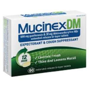  Mucinex Reg Strength DM Tablets, 60 Count Health 