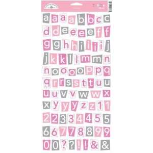   Cardstock Alphabet Stickers 6X12 Sheet Loopy Love