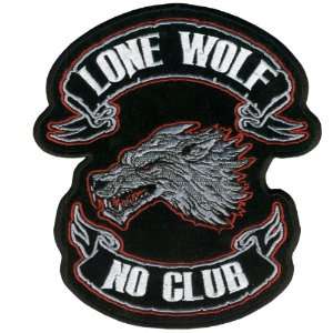 Lone Wolf Embroidered Patch