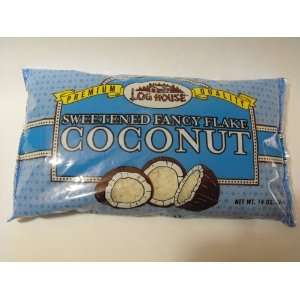 Log House Premium Quality Sweetened Fancy Flake Coconut (Pack of 2 