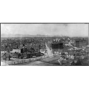  Panorama of Denver Colorado,CO,center section,c1898