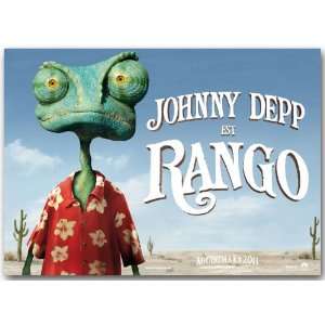  Rango Poster   French Teaser Flyer   11 X 17 Movie Johnny Depp 