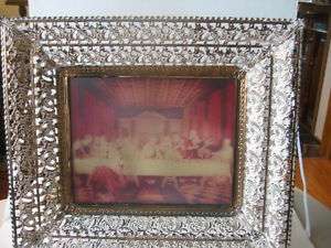Vintage 1950s Last Supper 3D Lighted Picture Unusual  