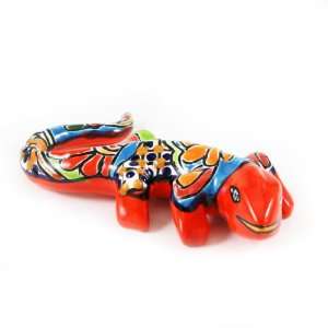  Mexican Talavera Iguana Lizard   6 Inches Long Everything 