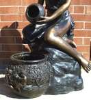 Large Cast Bronze Lady w/ Pitcher Water Fountain  