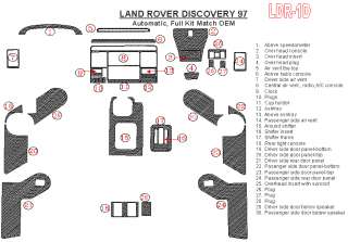 Land Rover Discovery Wood Chrome Dash Trim Kit Parts 97  