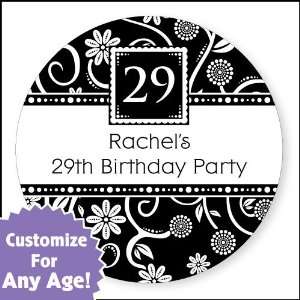  Any Year   24 Round Personalized Birthday Party Sticker 