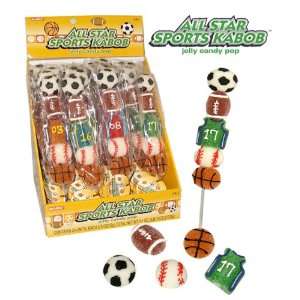 All Star Sports Kabobs Jelly Candy (Pack of 24)  Grocery 