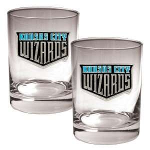  Kansas City Wizards 2pc Rocks Glass Set