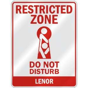   RESTRICTED ZONE DO NOT DISTURB LENOR  PARKING SIGN