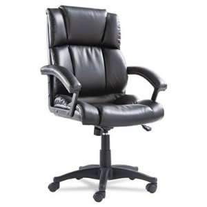   Swivel/Tilt Managers Chair, Soft Touch Leather, Black