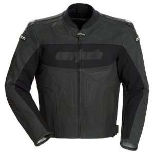  Cortech Mens Latigo Flat Black Leather Jacket   Size 