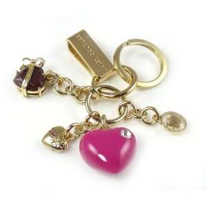  Juicy Couture Keychain Mini Hearts Keyfob Jewelry