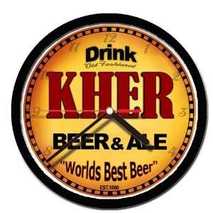  KHER beer and ale cerveza wall clock 