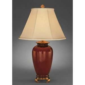   Remington Oxblood Glazed Ceramic Table Lamp in Brown