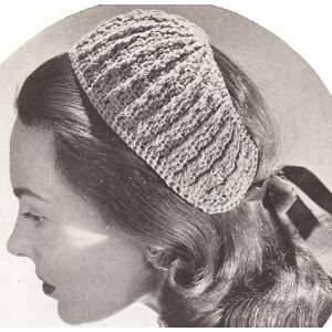 Vintage Crochet PATTERN to make   Half Hat Headband Hairband. NOT a 