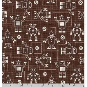  Robot Factory Brown Cotton Organic Fabric Two Yards (1.8m 