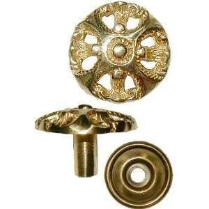  Brass Knob with Backplate