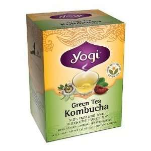 Yogi Herbal Tea, Green Tea Kombucha, 16 tea bags (Pack of 3)  