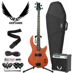  Dean Edge 09 Mahogany Electric Bass with Cable, Strap 