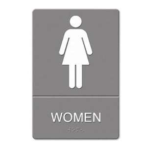  ADA Sign Women Restroom Symbol w/Tactile Graphic Case Pack 
