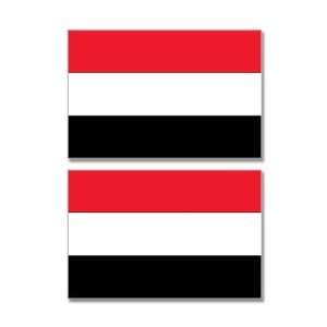  Yemen Country Flag   Sheet of 2   Window Bumper Stickers 