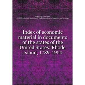  Index of economic material in documents of the states of 