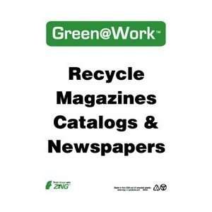   Recycle Magazines Catalogs and Newspapers, 14 X 10, Recycled Plastic