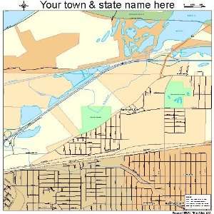  Street & Road Map of Fairmont City, Illinois IL   Printed 
