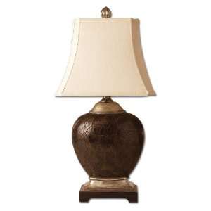  Uttermost 30.3 Inch Sabine Oval Lamp In Polished Faux 