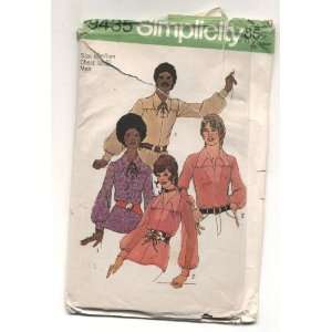  Simplicity Vintage 1971 Mens Shirt Sewing Pattern #9435 