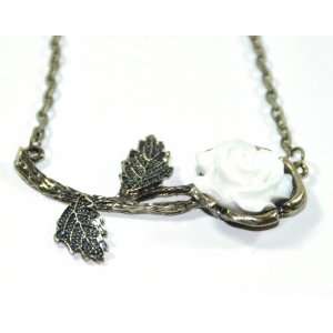   rose bronze vintage retro antique style long necklace jewelry Jewelry