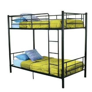 Elite Products Twin over Twin Bunk Bed in Sleek Steel Finish