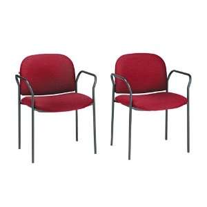HON 4051 Multipurpose Stacking Arm Chair, 2 Pack, Burgundy 4051AB62T 
