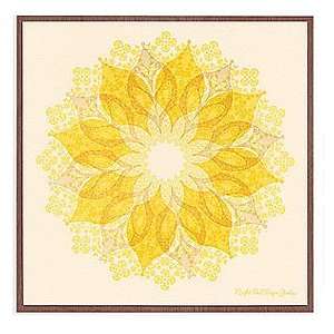 Night Owl Paper Goods Golden Folksy Floral Rosette Print  