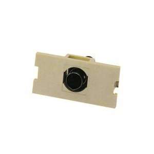 White Insert Module with S Video Female to Female for Wall Plate 