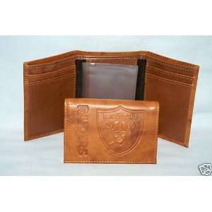  OAKLAND RAIDERS Leather TriFold Wallet NEW br2 