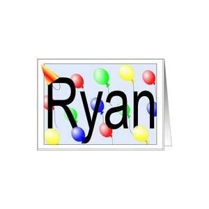    Ryans Birthday Invitation, Party Balloons Card Toys & Games