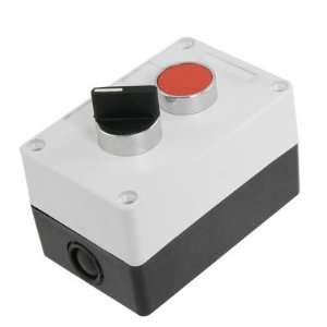   Red Flat Cap Push Button on/off/on Rotary Switch Black White Station