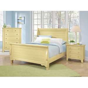   Cottage Sleigh Bedroom Set in Country Butter 804SETD