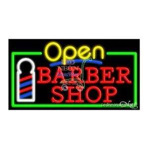 Barber Shop Neon Sign 20 Tall x 37 Wide x 3 Deep