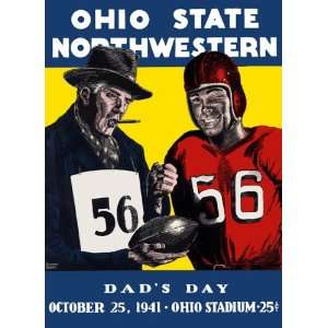   Program Cover Art   OHIO STATE (H) VS NORTHWESTERN 1941 AT OHIO STATE