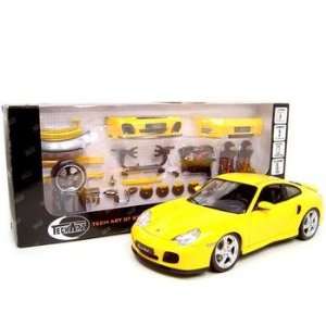  PORSCHE 911 TURBO YELLOW W/PARTS 118 DIECAST MODEL Toys 