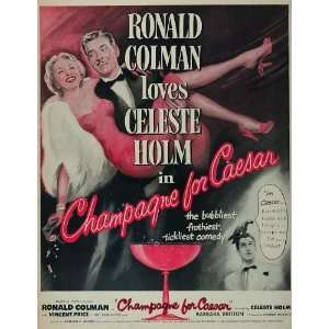   Movie Ad Champagne for Caesar Ronald Colman Film   Original Print Ad