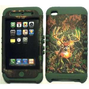 Camo Deer on Sage Silicone for Apple ipod Touch iTouch 4G 